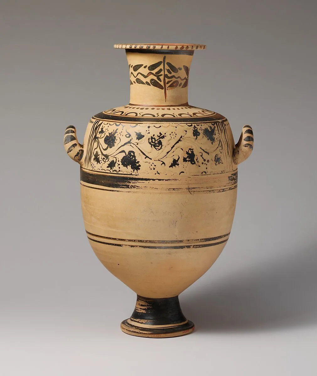 Terracotta Hadra hydria (water jar) — Unknown