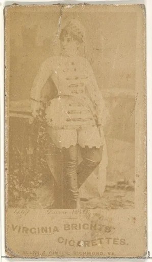 Card 447, Dana Willy, from the Actors and Actresses series (N45, Type 1) for Virginia Brights Cigarettes