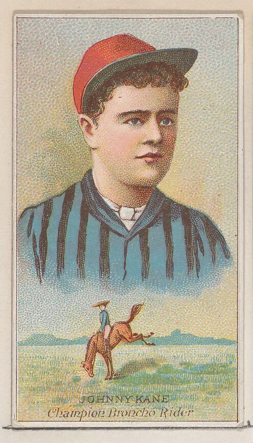 Johnny Kane, Champion Bronco Rider, from the Champions of Games and Sports series (N184, Type 2) issued by W.S. Kimball & Co. — W.S. Kimball & Co.