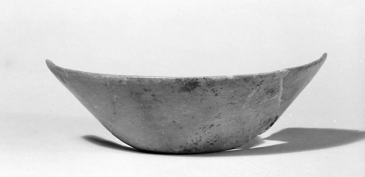 Undecorated painted bowl with flared sides — Unknown