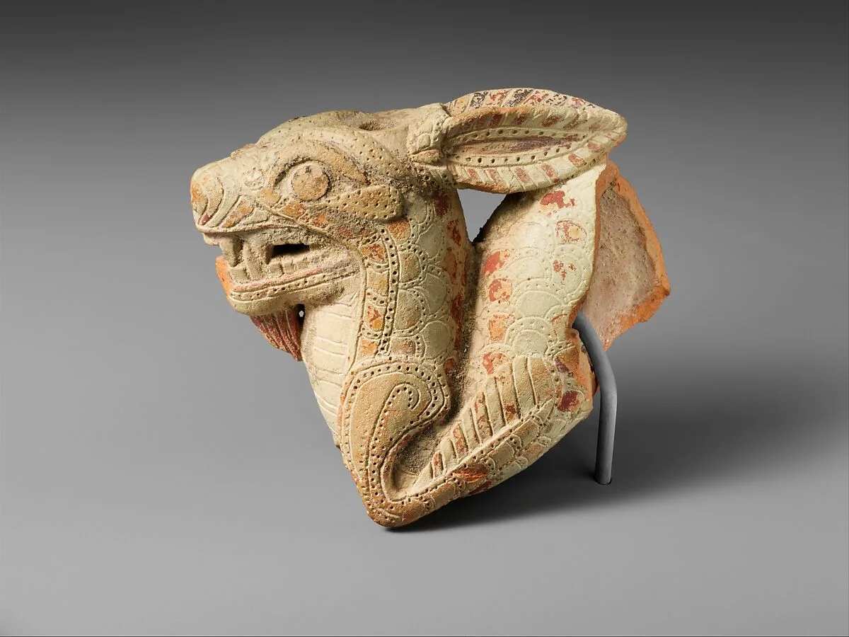Terracotta vase in the form of a ketos (sea monster) — Unknown
