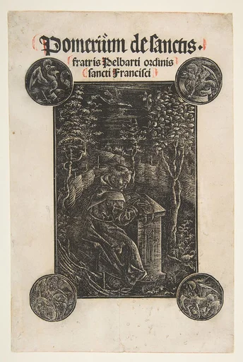 The Franciscan, Pelbart of Temesvar, Studying in a Garden (Schr. 2876)