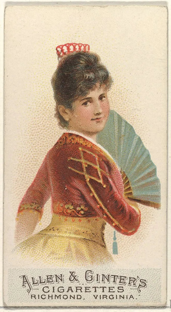 Plate 44, from the Fans of the Period series (N7) for Allen & Ginter Cigarettes Brands — Allen & Ginter|Schumacher & Ettlinger