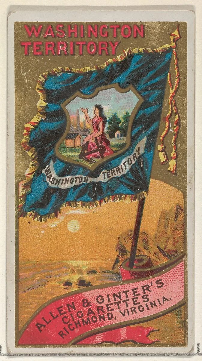 Washington Territory, from Flags of the States and Territories (N11) for Allen & Ginter Cigarettes Brands — Allen & Ginter