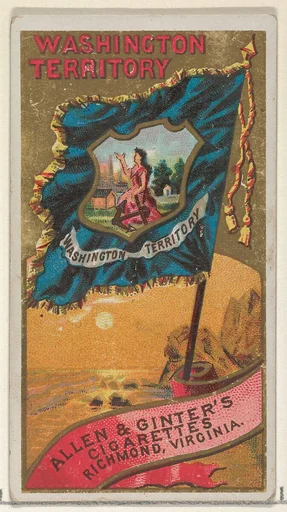 Washington Territory, from Flags of the States and Territories (N11) for Allen & Ginter Cigarettes Brands