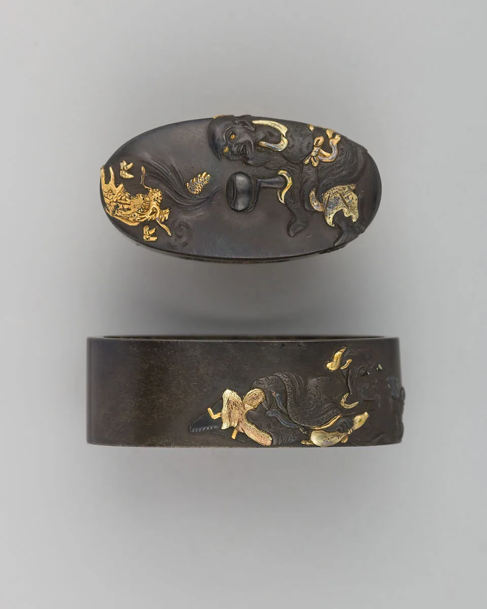Sword-Hilt Collar and Pommel (Fuchigashira) — Unknown