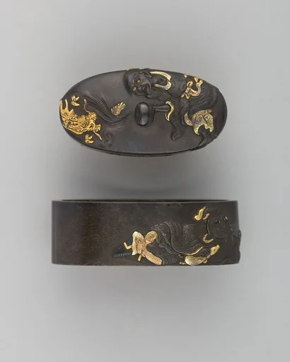 Sword-Hilt Collar and Pommel (Fuchigashira)