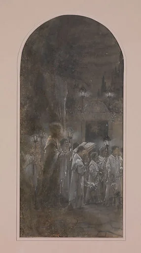 Design for single mosaic panel for "Te Deum Laudamus" triptych