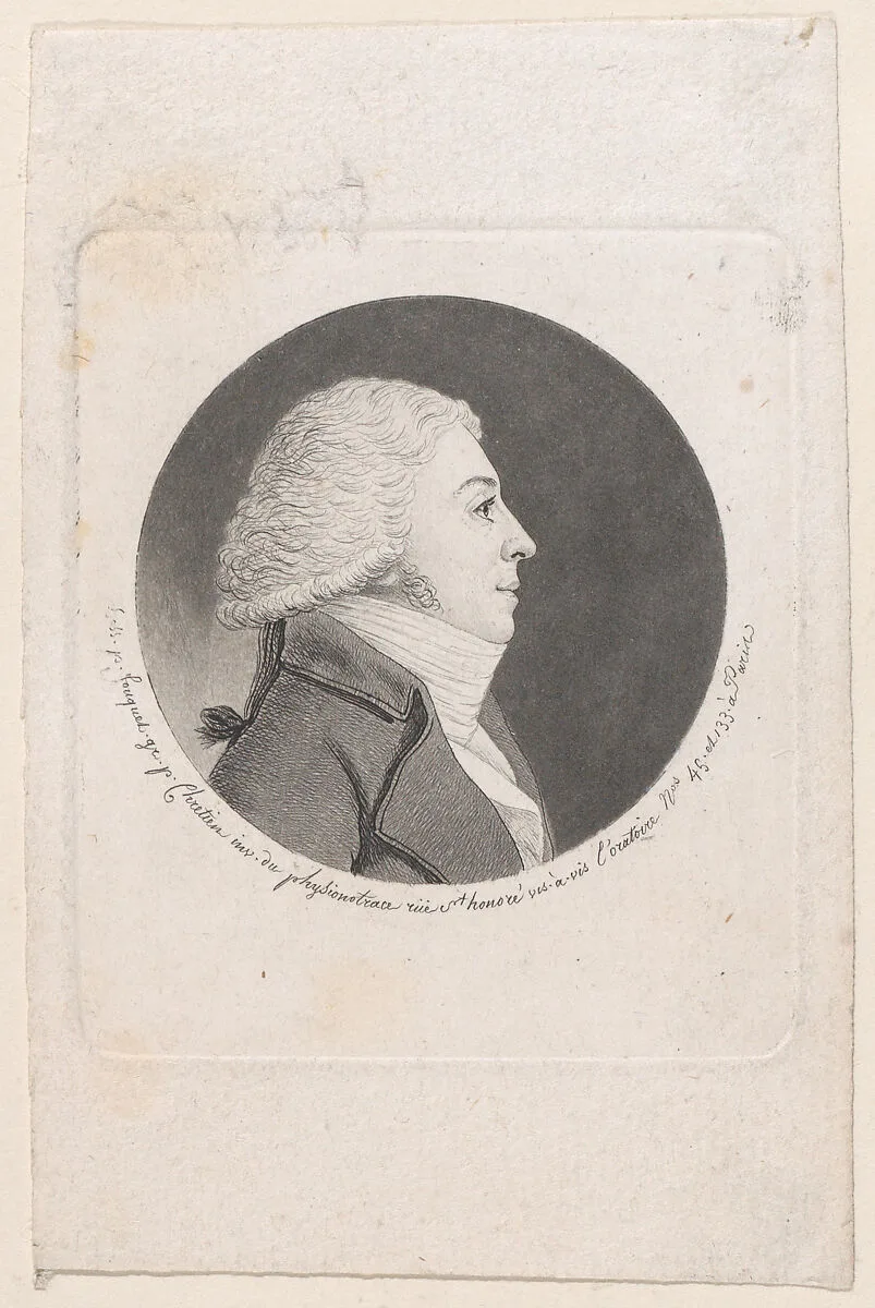 Portrait of a man in uniform to right — Gilles Louis Chrétien|Jean Simon Fournier