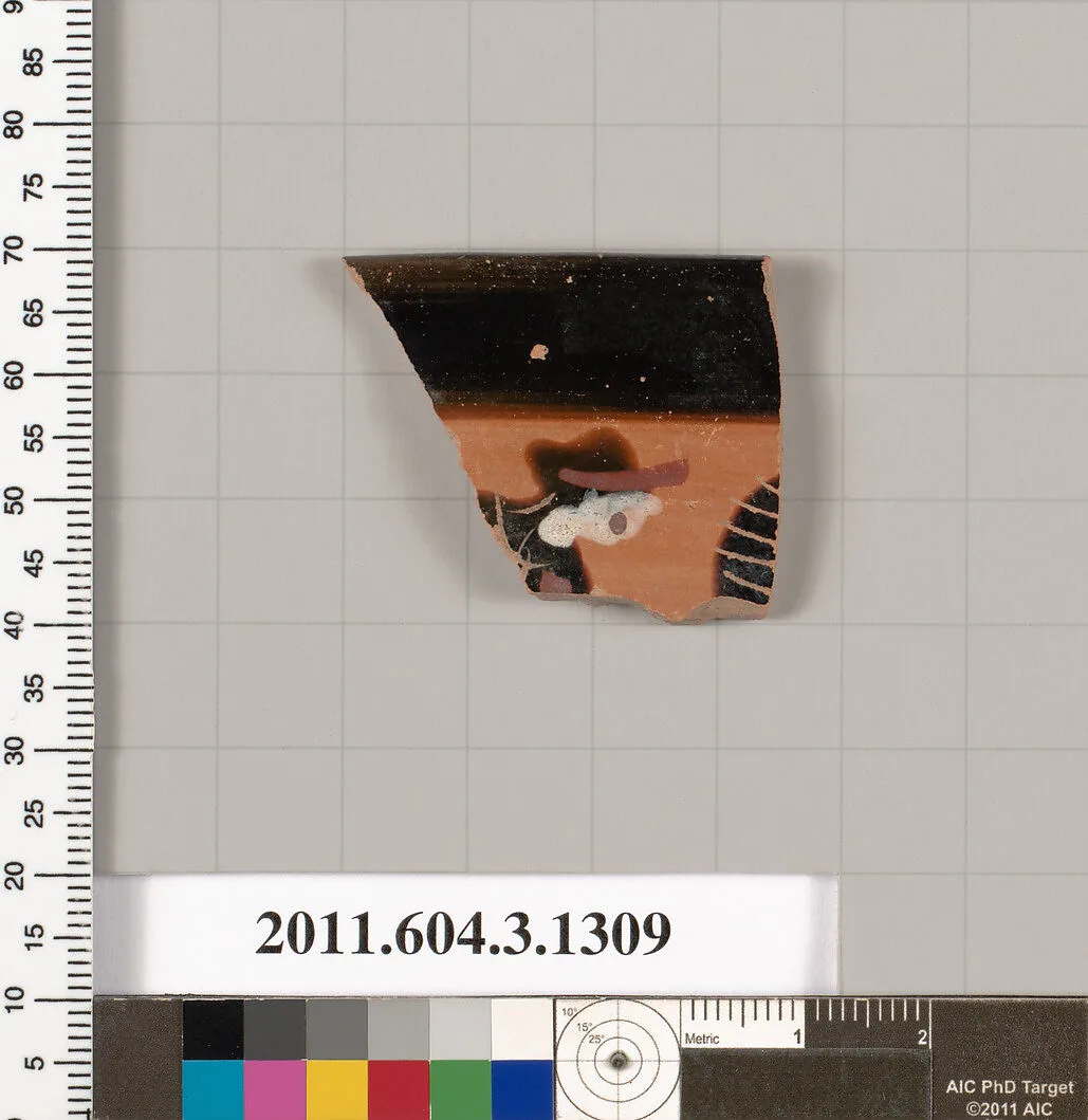 Terracotta rim fragment of a skyphos (deep drinking cup) — Unknown