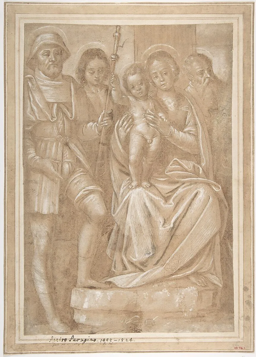 The Virgin and Child with Saint Roch and Two Other Male Saints — Bernardino Lanino
