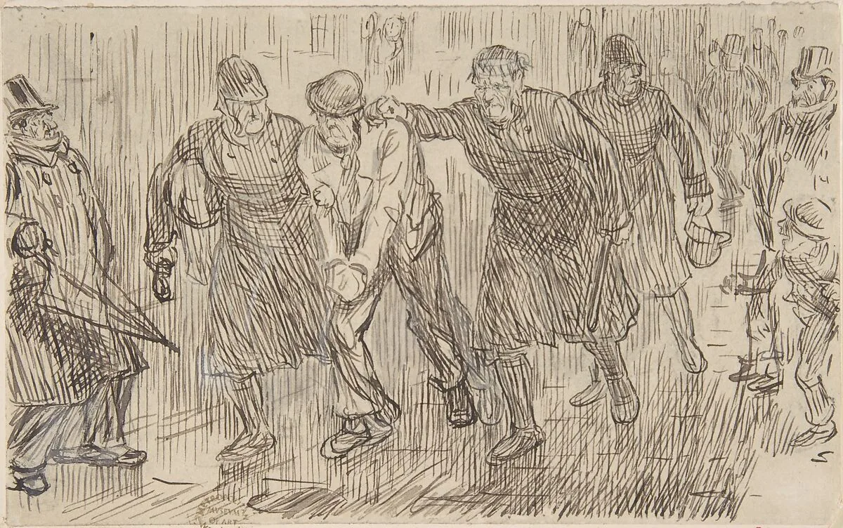 "Happy Thought" (for Punch, December 16, 1876) — Charles Samuel Keene
