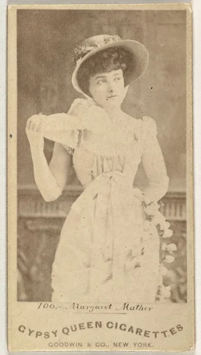 Margaret Mather, from the Actors and Actresses series (N171) for Gypsy Queen Cigarettes