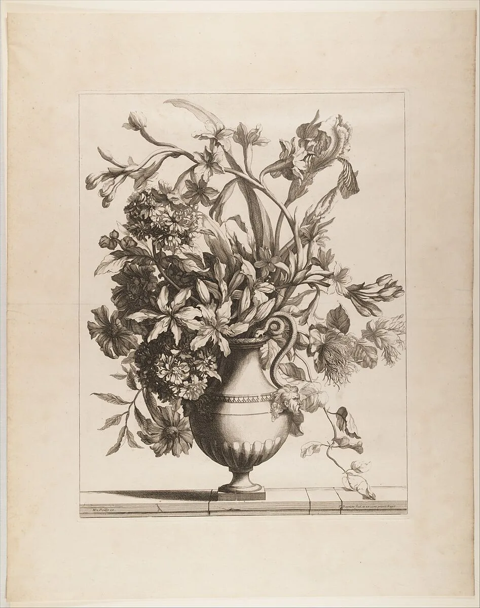 Flowers in a Vase — Jean-Baptiste Monnoyer|Nicolas de Poilly