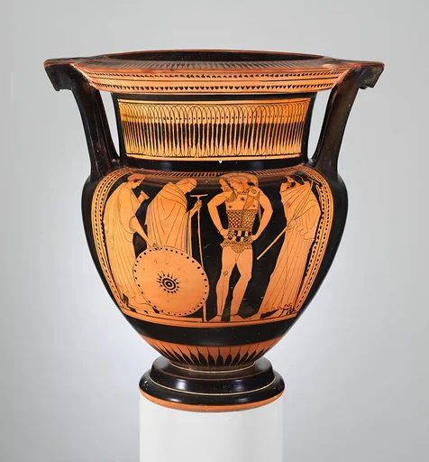 Terracotta column-krater (bowl for mixing wine and water)