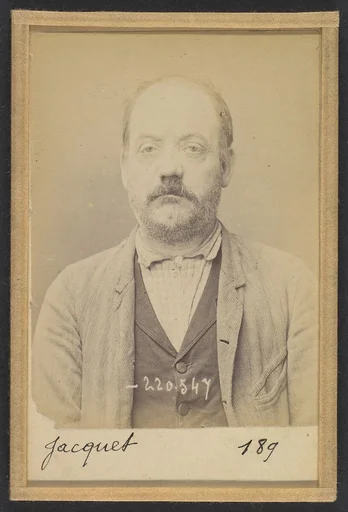 Jacquet. Hippolyte, Edouard. 49 ans, né le 15/3/45 à Paris Ille. Sellier-maroquinier. Anarchiste. 3/7/94.