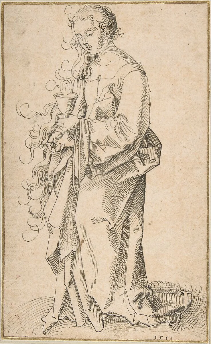 St. Barbara with a Chalice and Host — Hans Baldung (called Hans Baldung Grien)