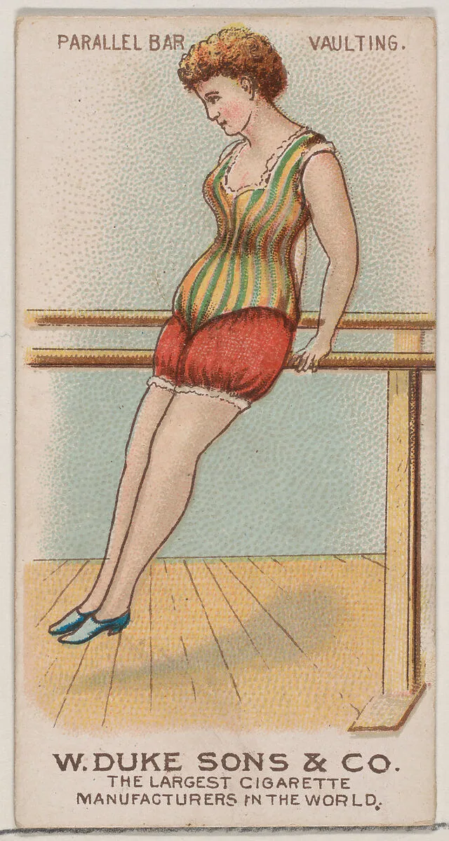 Parallel Bars, Vaulting, from the Gymnastic Exercises series (N77) for Duke brand cigarettes — W. Duke, Sons & Co.