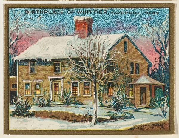 Birthplace of Whittier, Haverhill, Massachusetts, from the "Historic Homes" series (T69), issued with Helmar Cigarettes by S. Anargyros Tobacco Company — S. Anargyros Tobacco Company