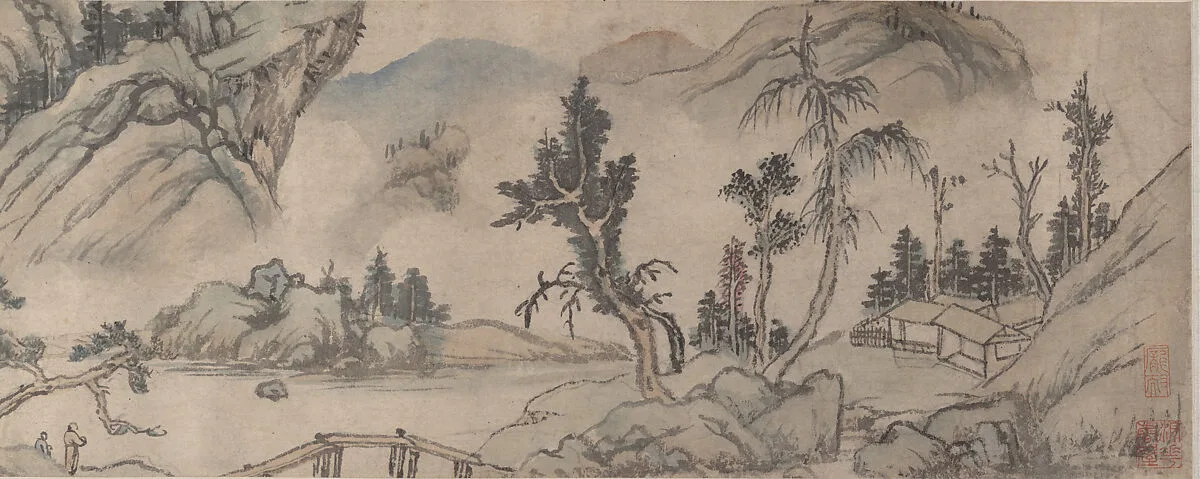明 莫是龍 書畫 卷|Landscape — Mo Shilong|Unidentified artist