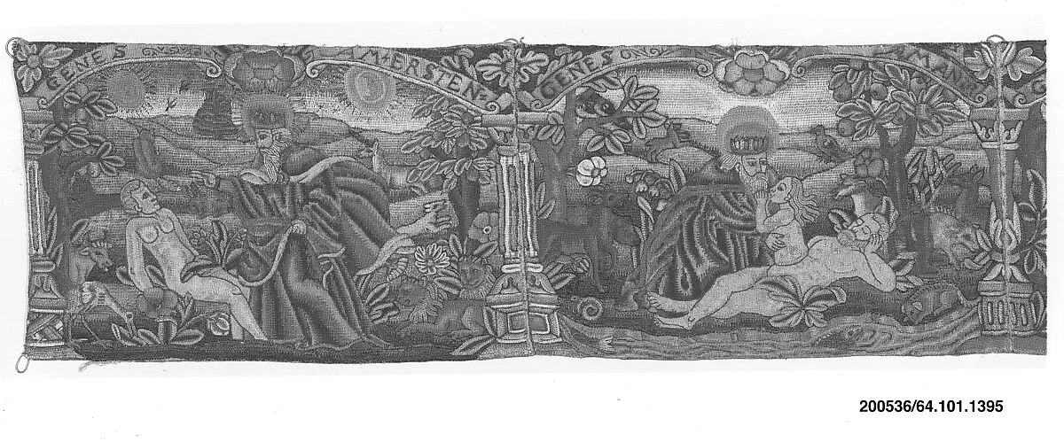 Needlepoint valance (one of three) — Unknown