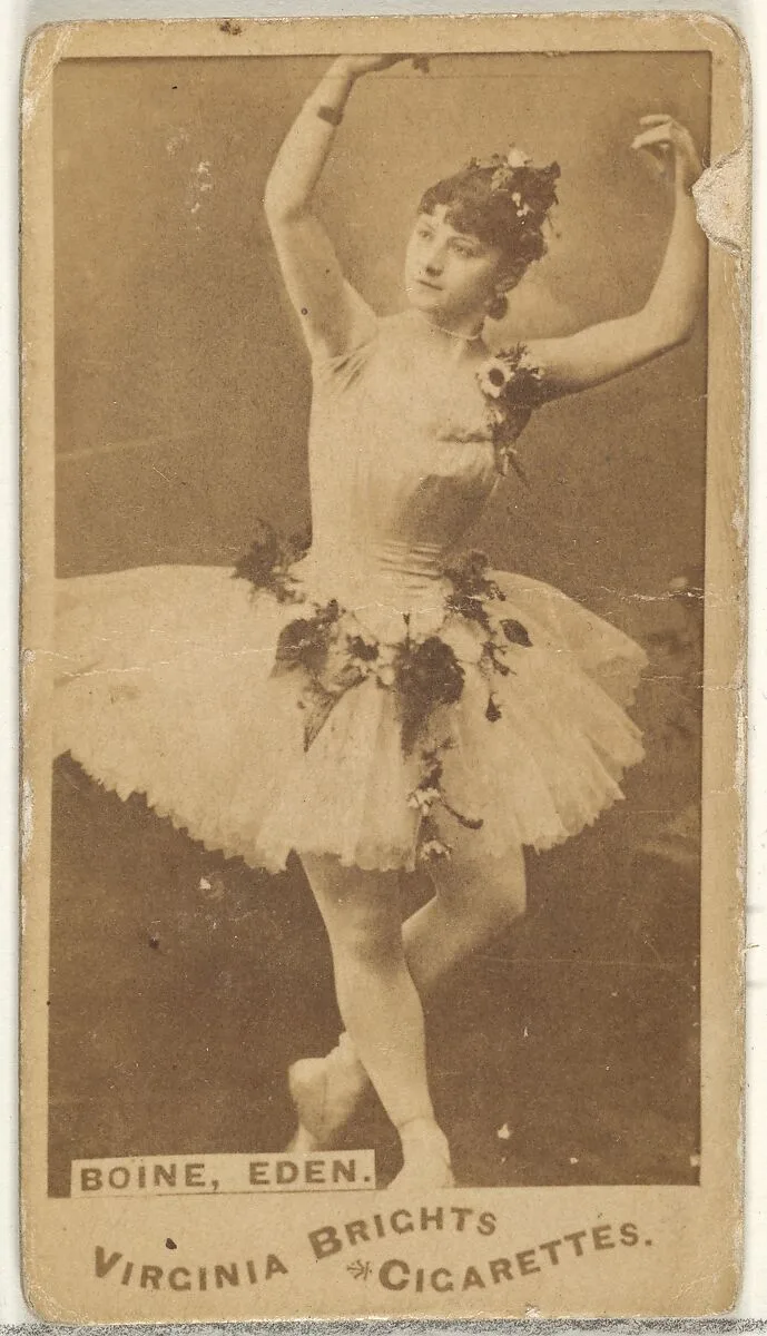 Boine, Eden, from the Actors and Actresses series (N45, Type 1) for Virginia Brights Cigarettes — Allen & Ginter