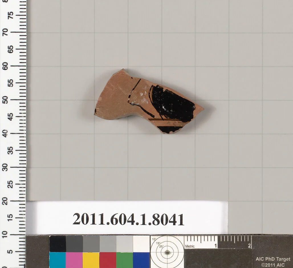 Terracotta fragment of a kylix (drinking cup) — Unknown