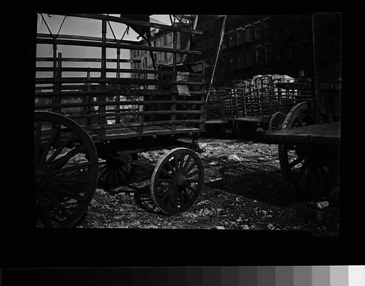 [Farmers' Wagons, Old Wallabout Market, Brooklyn, New York]
