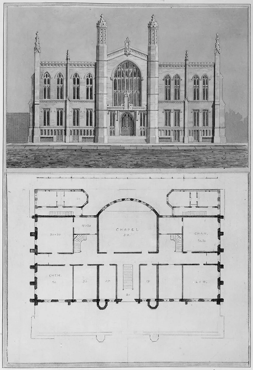 New York University College of Physicians and Surgeons, Buildings and Other Material — Alexander Jackson Davis