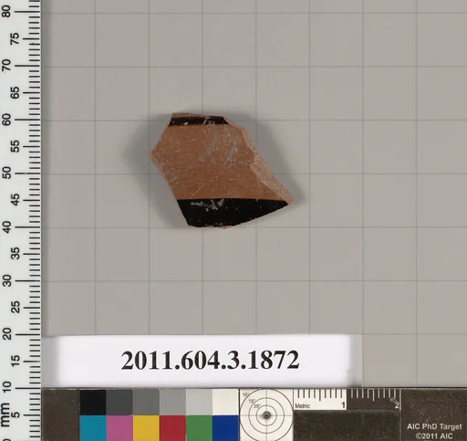 Terracotta fragment of a kylix: Band or lip cup (drinking cup)