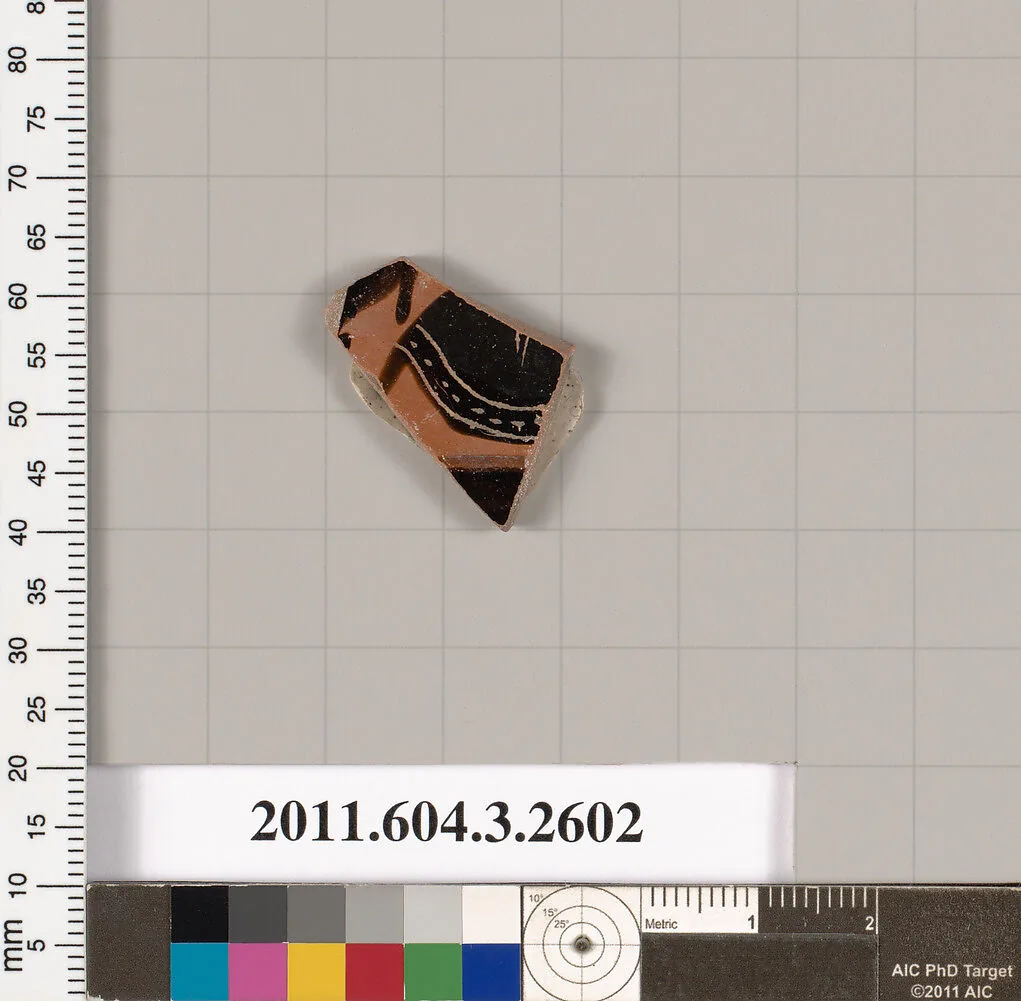 Terracotta fragment of a kylix: Band cup (drinking cup)? — Unknown