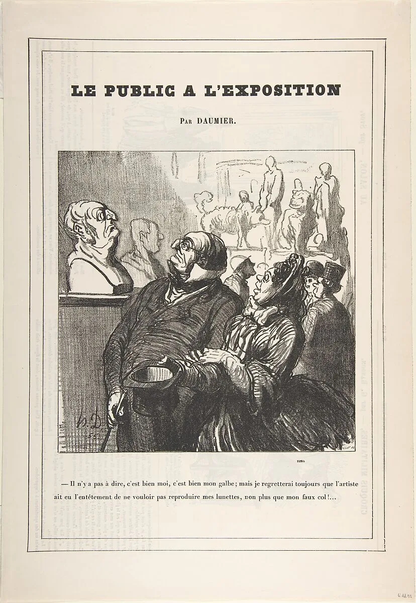 There's no denying it's me!..., from 'The public at the exhibition,' published in Le Petit Journal pour Rire, June 18, 1864 — Honoré Daumier