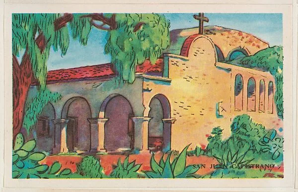 San Juan Capistrano, bakery card from the Missions series (D39-6), issued by the Gordon Bread Company — Gordon Bread Company
