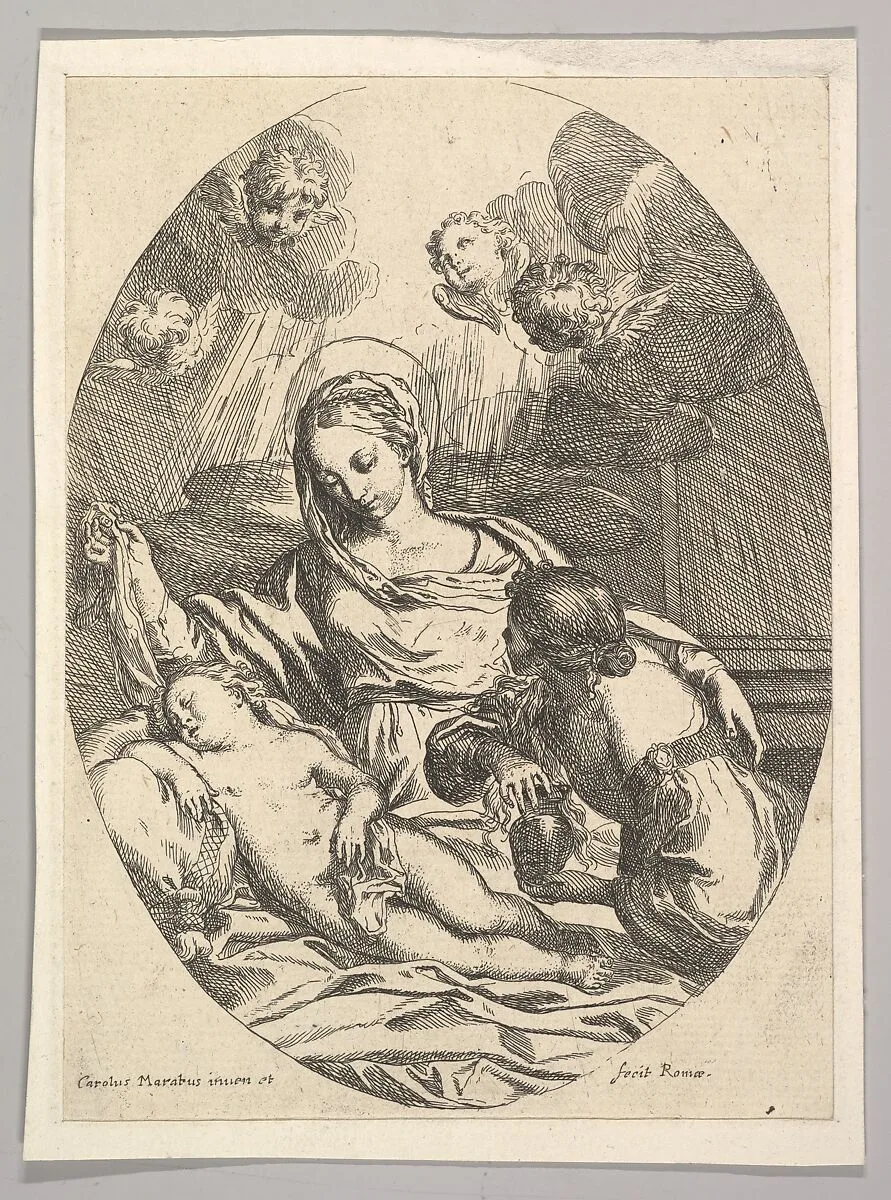 Virgin and Child with St. Mary Magdalen — Carlo Maratti