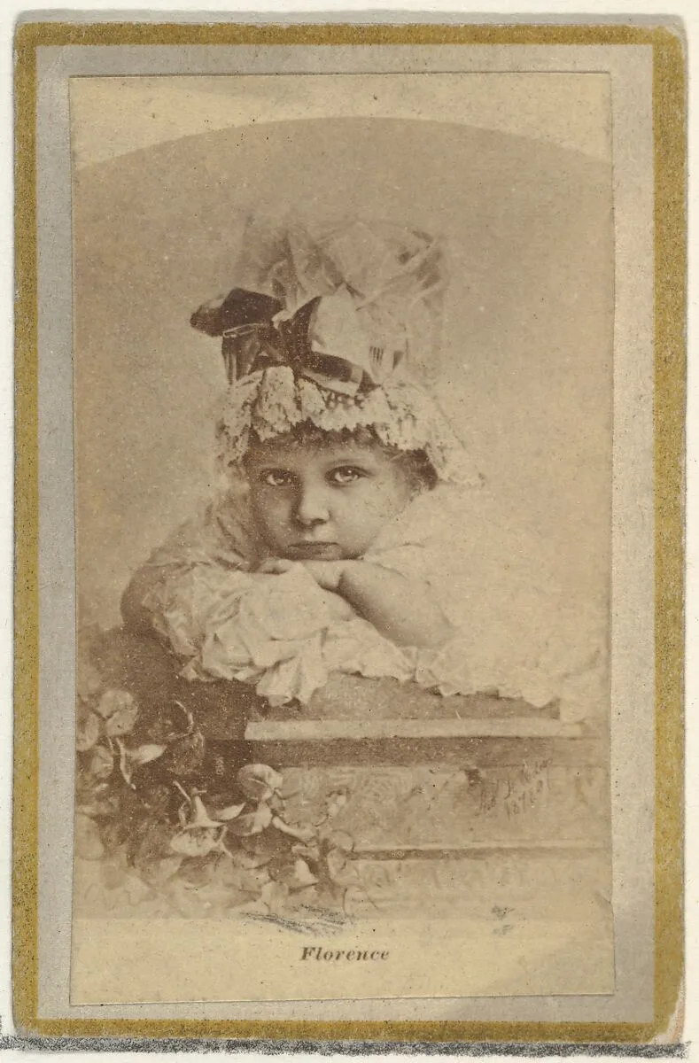 Florence, from the Actresses and Celebrities series (N60, Type 2) promoting Little Beauties Cigarettes for Allen & Ginter brand tobacco products — Allen & Ginter