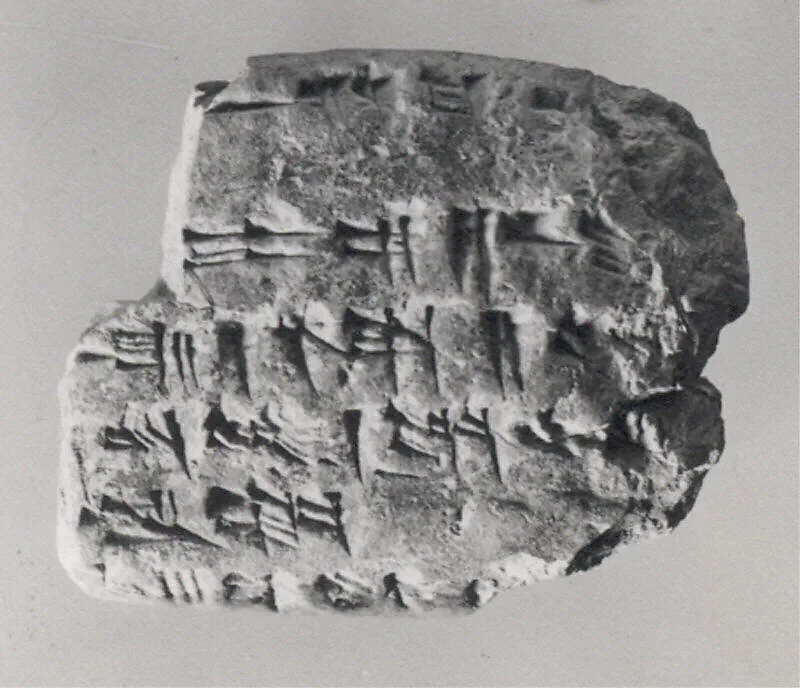 Cuneiform tablet: account of barley deliveries, Ebabbar archive — Unknown