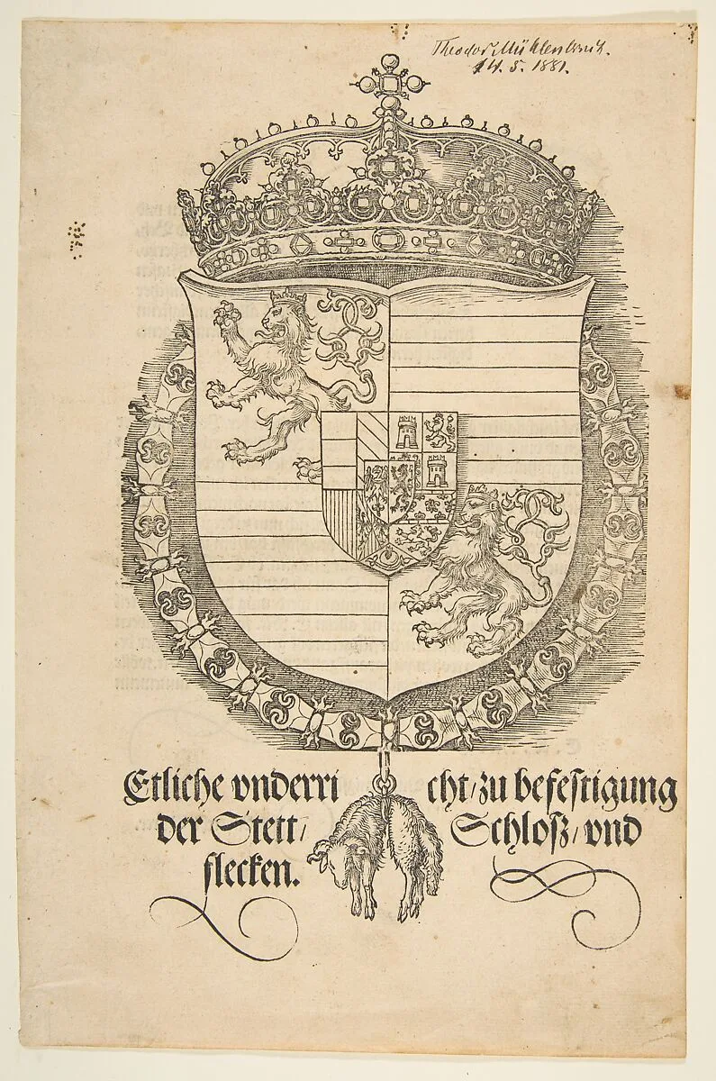 Coat of Arms of Ferdinand I — Albrecht Dürer