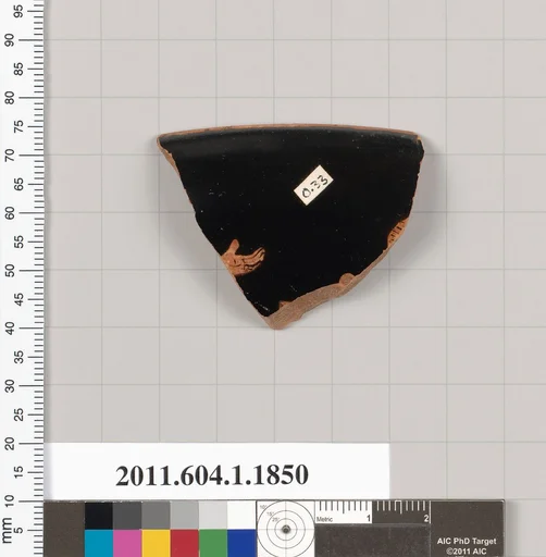 Terracotta rim fragment of a kylix (drinking cup)