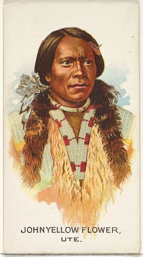 John Yellow Flower, Ute, from the American Indian Chiefs series (N2) for Allen & Ginter Cigarettes Brands