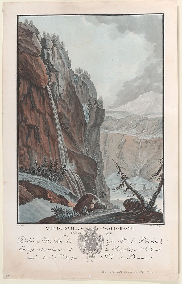 Vue du Schildwald-Bach prise en hiver — Gayant|Rudolph Samuel Henzi|Caspar Wolf|Charles Melchior Descourtis