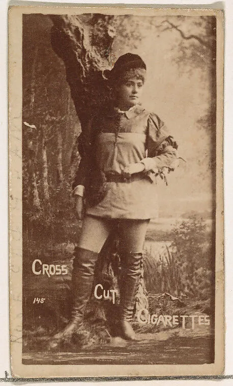 Card Number 145, from the Actors and Actresses series (N145-1) issued by Duke Sons & Co. to promote Cross Cut Cigarettes — W. Duke, Sons & Co.