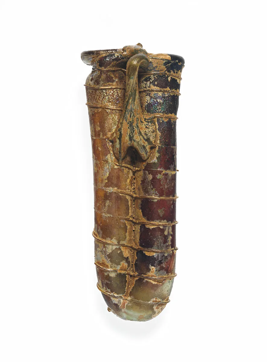 Glass double cosmetic flask (kohl tube) — Unknown