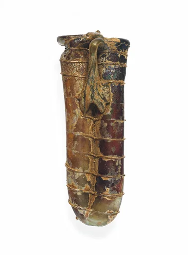 Glass double cosmetic flask (kohl tube)