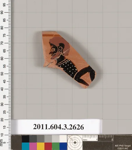 Terracotta rim fragment of a kylix (drinking cup)