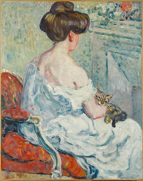 Woman with a Cat — Louis Valtat