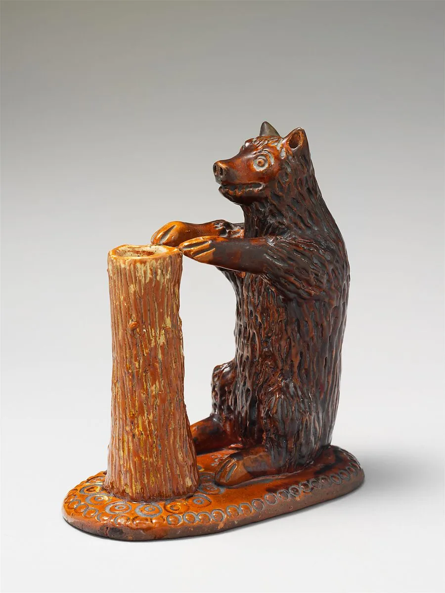 Bear figure and spill holder — Parker Pottery