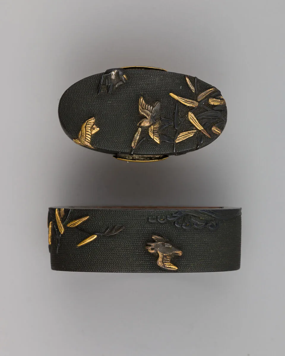 Sword-Hilt Collar and Pommel (Fuchigashira) — Unknown