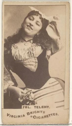 Fräulein Telehy, from the Actors and Actresses series (N45, Type 1) for Virginia Brights Cigarettes