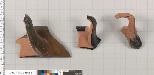 Terracotta fragments of kylikes (drinking cups)