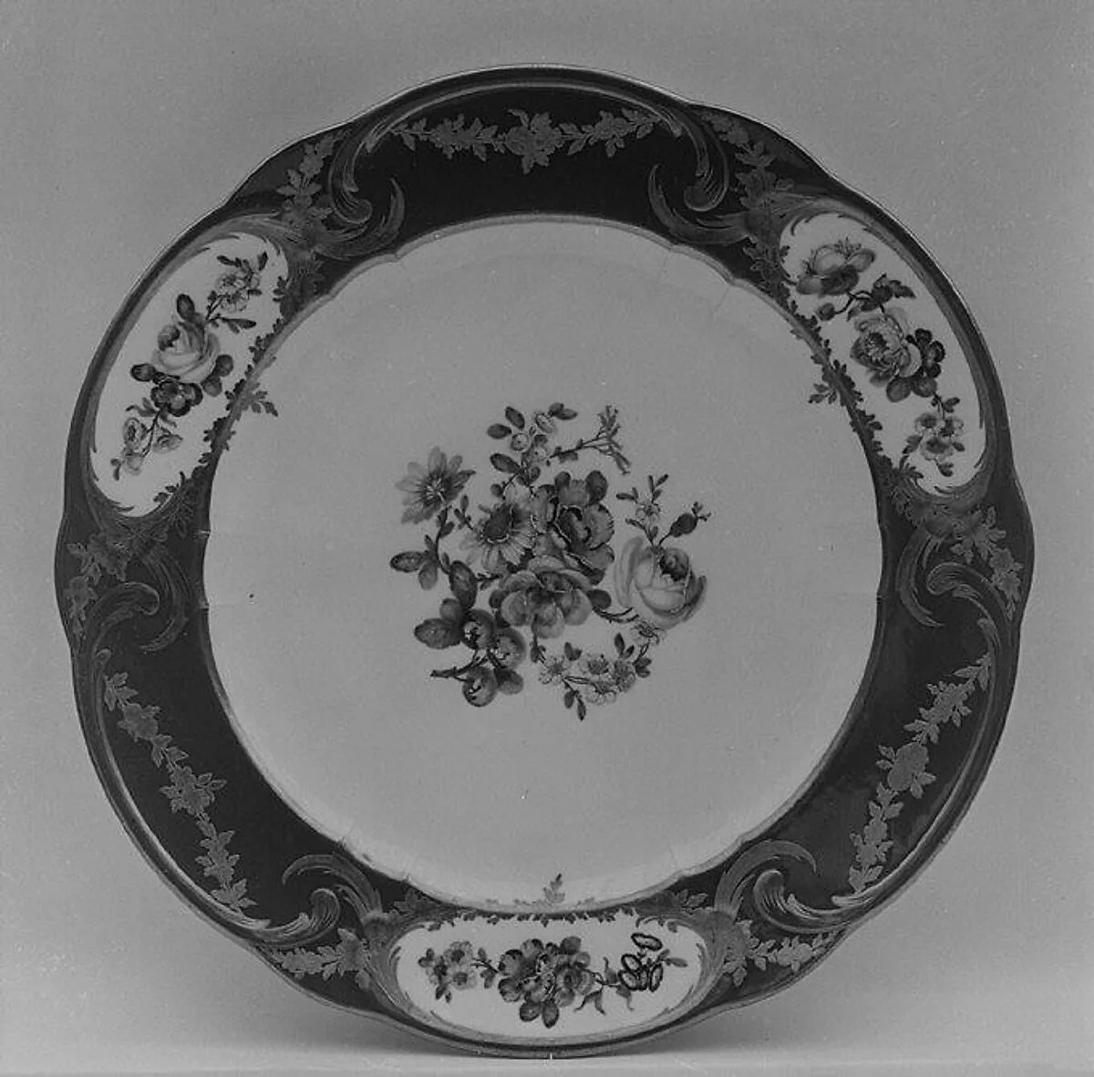 Plate (Assiette à palmes) (1 of 102) (part of a service) — Sèvres Manufactory|Charles-Louis Méreaud